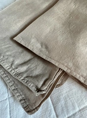 BROOKLINEN Pillowcases Khaki Linen Chambray Portugal PAIR KING - Image 1 of 4