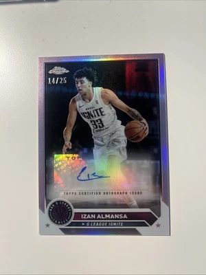 2023-24 Izan Almansa Auto - Topps Chrome #AC-IA Refractor /25 G-League - Image 1 of 2