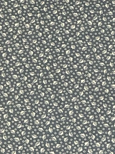 Tessuto Tradizioni Blu Bianco Country Foglia Cerchi Cotone 2 Iarde x 42 In Larghezza - Foto 1 di 5