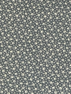 Fabric Traditions Blue White Country Leaf Circles Cotton 2 Yards x 42 In Wide - Image 1 of 4