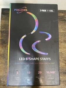 LED POI Staffs Forma S con 241 Modos de Luz de Color USB Recargable LED SIN CONTROL REMOTO - Imagen 1 de 17