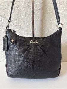 Coach Vintage Black Leather Crossbody Handbag, Small & Well Designed - Picture 1 of 15