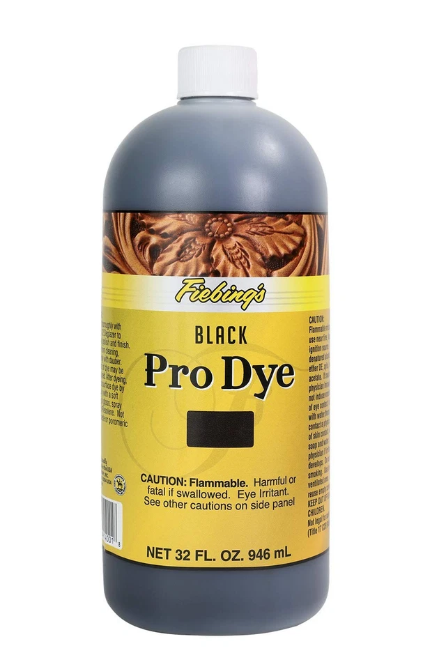 Fiebing's Pro Dye Black 1 Quart 32 Oz