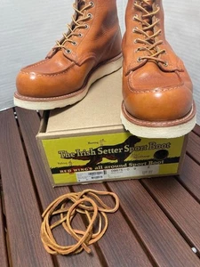 REDWING Boots 9875 6-inch Classic Moc Toe US:9E Leather Gold Russet Vintage - Picture 1 of 19