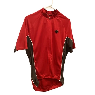 Camiseta deportiva de ciclismo Descente para hombre roja negra kit grande camiseta de ciclismo H2Zero Canadá Foto 1 de 4