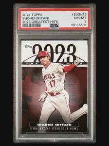 2024 Topps Series 1 - 2023 Greatest Hits Shohei Ohtani #23GH-13 PSA GRADED 8 - Picture 1 of 3