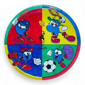 1996 Atlanta Olympic Games IZZY Mascot Plastic Collector Plate 8" ATL Zak Design - Picture 1 of 16