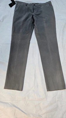 Мужские брюки Ermenegildo Zegna Chino хлопок серый необработанный подол размер 56 новые с ценниками - Изображение 1 из 4