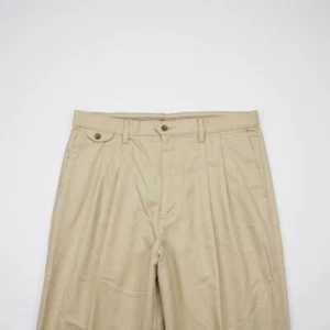 Pantalones de golf chinos informales plisados con puños DOCKERS caqui para hombre 36x32 - Imagen 1 de 9