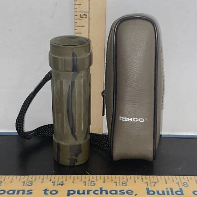 TASCO ESSENTIALS 10x25 CAMO MONOCULAR 568BCR - FULLY COATED OPTICS W/ Case - Image 1 of 4
