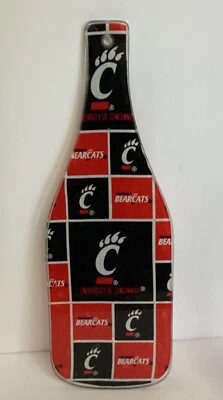 Tabla de cortar Cincinnati Bearcats botella de vino en forma de servidor de queso Foto 1 de 4