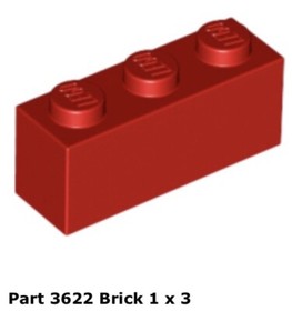 Lego 2x 3622 Red Brick 1 x 3 2507 Ninjago