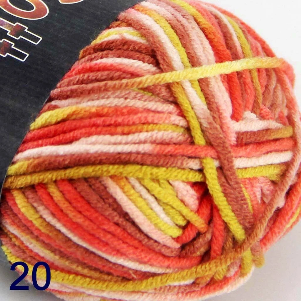 Sale New 1ballsx50gr Soft Baby Cotton Hand Yarn Colorful Socks Scarf Knitting - Image 1 of 4