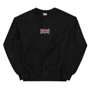 Sweatshirt bestickt Union Jack England Flagge Unisex Sweatshirt - Bild 1 von 13