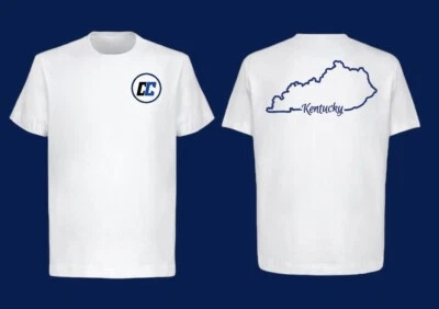 Camiseta Kentucky Logo en Blanco Con Logo Azul y Negro C Y C Varias Tallas Foto 1 de 3