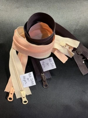 19" Nylon 2-way Separating Zippers with Stylized Metal Pulls - Image 1 of 4