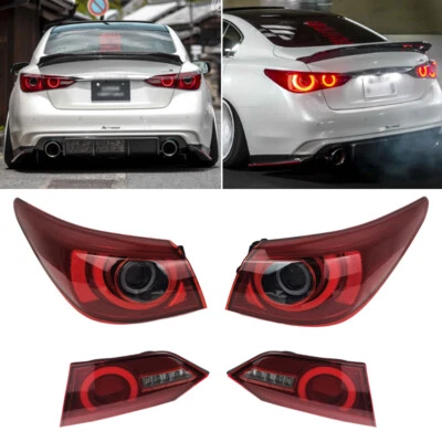 Luces traseras LED intermitente estilo Infiniti Q50 Skyling V37 400R 2014-2017 Foto 1 de 4