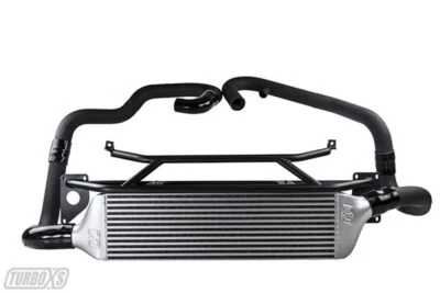 Kit de intercooler de montaje frontal Turbo XS tubos negros para Subaru STi 2015-2021 Foto 1 de 4