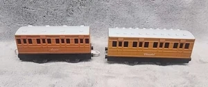Gullane Toy Thomas & Friends Brown Train Cars - 2002 Annie & 2004 Clarabel - Picture 1 of 4