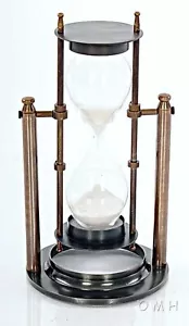 Reproduction of Ship's Hour Glass by Old Modern Handicrafts - Brass and Glass - Picture 1 of 3