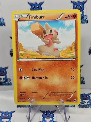 Timburr - 58/108 - Pokemon Dark Explorers LP  - Image 1 of 2