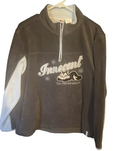 Vtg 90s Looney Tunes Sweatshirt Womens XL Gray 1/4 Zip Pullover Pepe Le Pew 1801 - Picture 1 of 6