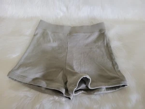 Zara Sage Green Ribbed High Waisted Stretch Biker Shorts Size Medium - Picture 1 of 9