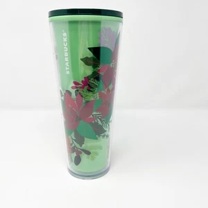 Starbucks 2021 Holiday Christmas Poinsetta 24 Oz Tumbler - Picture 1 of 4