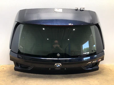 BMW X5 F15 2014-2018 tapa maletero puerta levadiza con alerón OEM 416-negro carbono #notas Foto 1 de 4