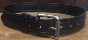 Levi’s Belt Boys Black Imitation Leather Sz Small 22-24 Roller Buckle GUC - Picture 1 of 4