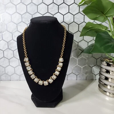 Collar Kate Spade NY Cuadrado Piedras Cristalinas Chapado en Oro 12k Foto 1 de 4