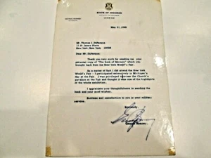 George Romney Governor Michigan 1968 Mitt Romney Father  Hand Signed 8" x 10" - Picture 1 of 1