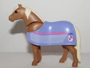 Playmobil Brown Pony w/ purple blanket - C49 - Picture 1 of 5