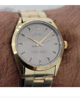 Rolex Oyster para hombre Ref 1024 34 mm con tapa de oro años 60 automático RA200 Foto 1 de 4