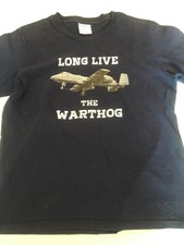 Warthog Fighter Airplane Warplane "Long Live the Warthog" T Shirt Size Youth Sm