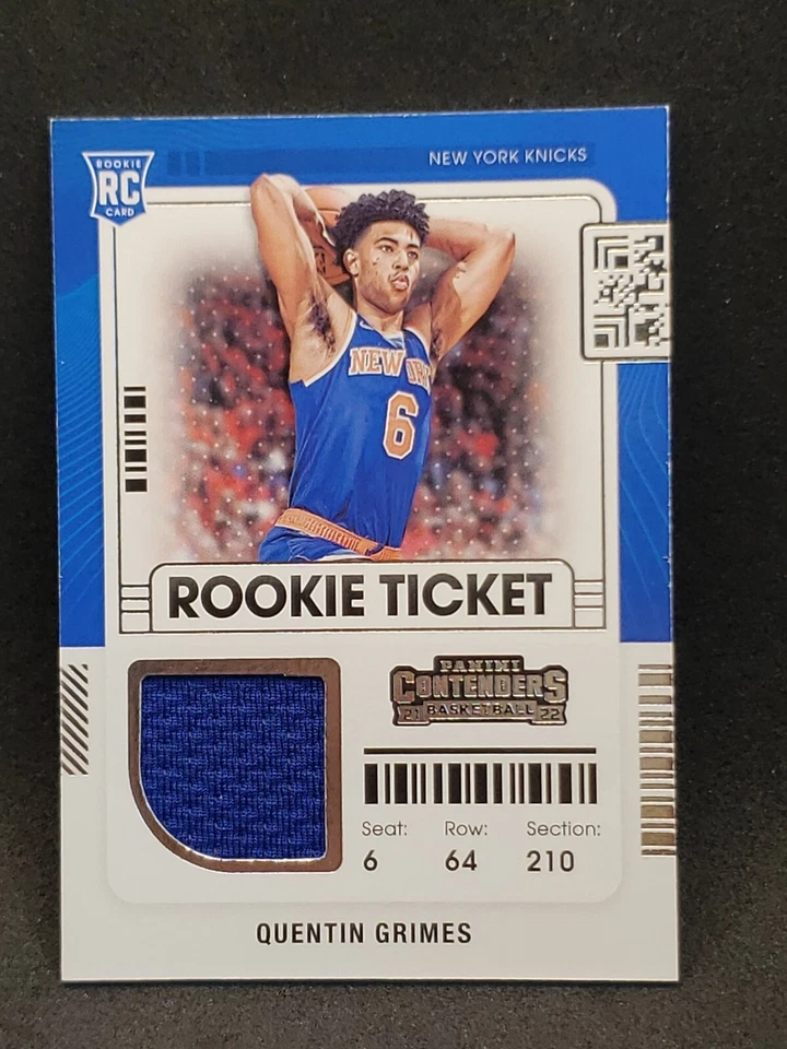 Quentin Grimes 2021-22 Contenders Rookie Ticket Jersey New York Knicks RC ▪︎B48 - Image 1 of 2