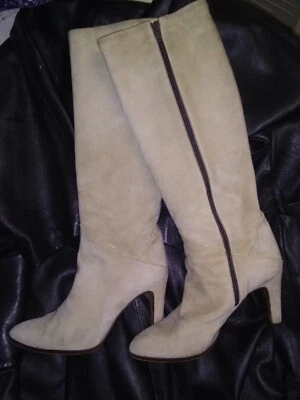 Vintage 1980's Tan Suede Attilio Curione (Italy) Boots Size 41 10.5 - Image 1 of 4