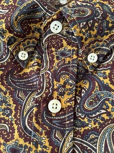 J Crew Shirt NWT Men XL Paisley Long Sleeve Button 100% Cotton Shirt READ - Picture 1 of 16