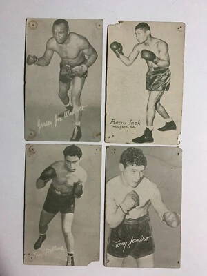 Vintage 1950's BOXING 3.5x5.5" Exhibit Arcade Card GD 2.0 LOT of 8 - Image 1 of 4