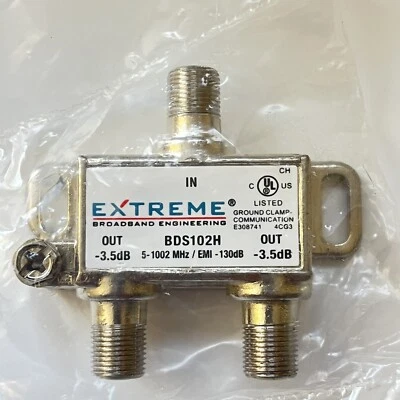 Extreme Broadband Engineering BDS102H Coax Splitter New Sealed in Bag - Image 1 of 2