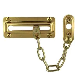 Defiant Bright Brass Entry Door Security Chain Door Guard Lock 70472 - Picture 1 of 2