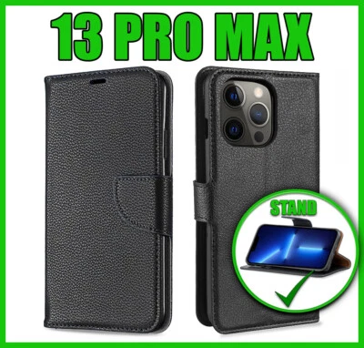 Flip Cover per iPhone 13 Pro Max a Libro Custodia Magnetica Portafoglio in Pelle - Immagine 1 di 4