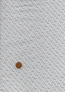 100% Cotton Fabric Shirting Black Blue White Tiny Geometric Dolls House Craft - Picture 1 of 1
