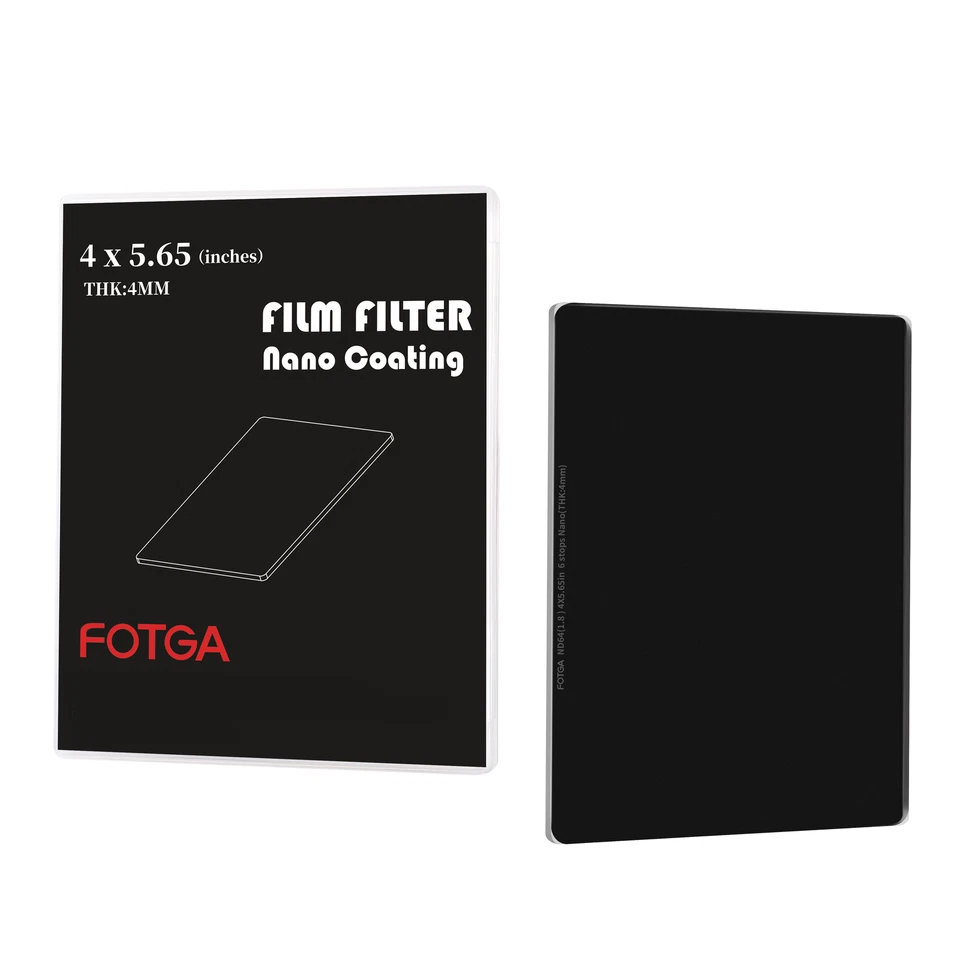 FOTGA 4X5.65" ND1.8 (6 stops) Square Neutral Density ND64 Filter Optical Glass - Image 1 of 4