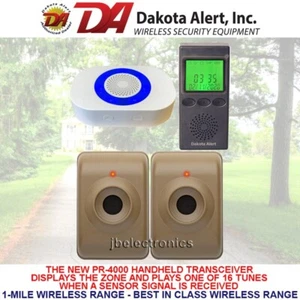 DAKOTA ALERT DCMA-4K PLUS+MTPR-4000 WIRELESS ALARM SYSTEM - 2 SENSORS - Picture 1 of 7