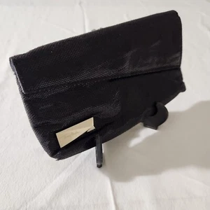 Thierry Mugler Women's Black Textured Clutch Pouch Cosmetic Bag Purse Evening - Picture 1 of 10