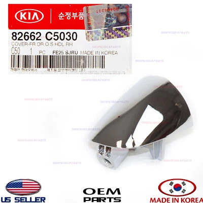 Cubierta de tapa de manija de puerta delantera genuina exterior lado del pasajero OEM KIA SORENTO 16-20 Foto 1 de 4