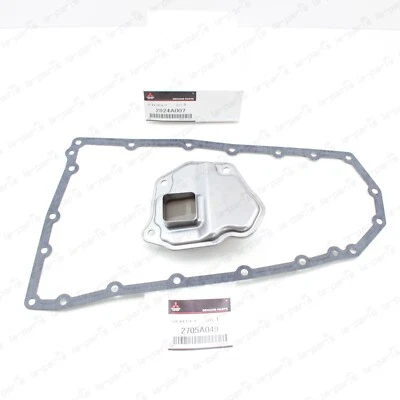 NEW GENUINE MITSUBISHI 15-22 ECLIPSE LANCER OUTLANDER CVT TRANS FILTER & GASKET - Image 1 of 4