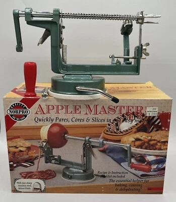 Corer cortador Norpro Apple Master Apple Parer con base de vacío #866 caja abierta Foto 1 de 4