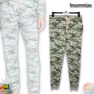 Pantalones de pijama para correr Insomniax M camuflaje para mujer SOLO - verdes nuevos sin etiquetas Foto 1 de 4